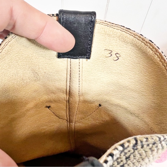 Western Cowboy Boots Kilim and Black Leather Size 38 Festival Cowgirl - Picture 5 of 7